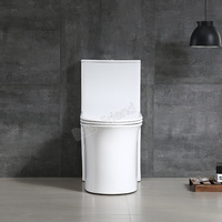 WC monobloc moderne blanc à siphon en S 300 mm, double chasse, céramique, anti-blocage, fermeture lente, pour villa, approvisionnement direct usine