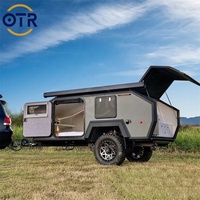 Caravane teardrop tout-terrain 2 couchages fabriquée en Chine pour le sport et les loisirs, expédiée depuis le port d'Ulsan