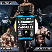 Capsules de L-citrulline et L-arginine à marque privée, supplément sportif à base de racine de betterave, 1000 mg, 5000 mg, capsules d'arginine et de citrulline