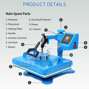 Combo 5 trong 1 áo thun máy in 15 "x 12" kỹ thuật số công nghiệp máy truyền nhiệt thăng hoa cho t Áo sơ mi/Mug/cap/tấm/DIY - Product Image 4