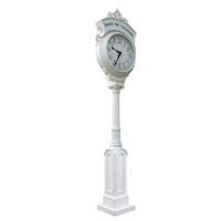 Horloges mécaniques Kangbasi en acier inoxydable avec sonnerie horaire et éclairage, design circulaire, pour usage extérieur urbain et de rue, autoportantes