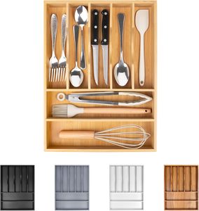 Organisateur de tiroir à couverts en bambou pour la cuisine - Vente en gros usine - Pour l'organisation des outils - Product Image 1