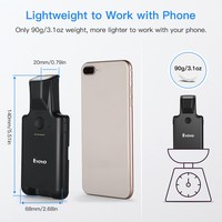 Lecteur de codes-barres 2D Eyoyo avec clip arrière, fonction Bluetooth, compatible avec les téléphones, lecteur de codes-barres portable avec fonction Bluetooth 1D 2D QR