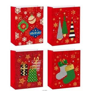 Nuova Borsa Regalo in Carta Kraft con Grafiche Natalizie 2022, Sacchetto per <span class=keywords><strong>Caramelle</strong></span> e Biscotti per Decorazioni di Capodanno - Product Image 6