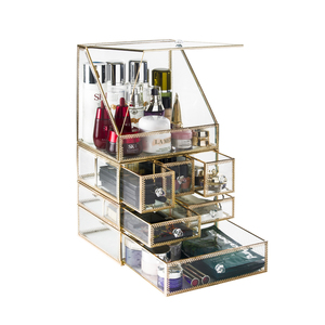 Vintage Mirrored Glass Makeup Organizer/Beauty Display/Palette Holder/Perfume Storage