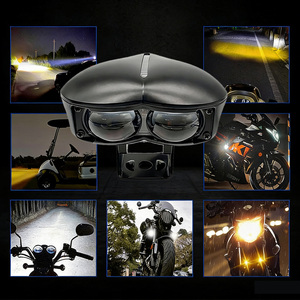 Phare de moto LED en forme de pêche haute puissance 30W avec yeux de démon rouges, phares antibrouillard étanches pour camion, voiture, VTT - Product Image 5