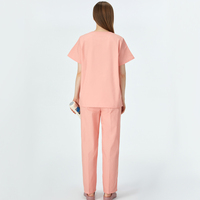 Blouse médicale élégante à petit col en V pour femmes, douce et résistante, uniforme pour salons de beauté, cliniques dentaires et médecins