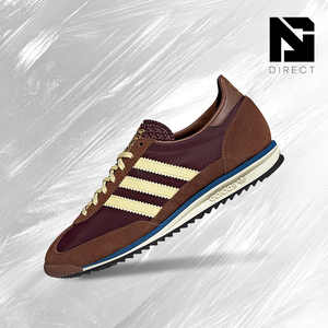 Adidas Wmns Sl72 Og 'preloved Brown' Chaussures de skate rétro rayées à lacets à bout rond pour la marche décontractée - Product Image 1