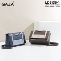 Set Tas Selempang Wanita Elegan Bahan Kulit PU, Tas Lipat Keras dengan Dompet, Desain Minimalis, Tas Tangan Wanita