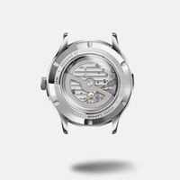 Montre automatique Miyota 82S7 Open Heart 24H, cadran blanc, acier, cuir, logo personnalisé OEM ODM, montre mécanique pour homme