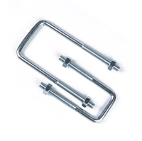 Vente directe d'usine, collier de serrage en U en acier au carbone galvanisé blanc, classe 4, M6-M14