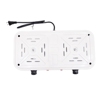 Plaque chauffante électrique portable double brûleur 2000W 110V avec élément chauffant à bobine intégré et contrôle de la température pour usage domestique