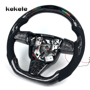 Volante Deportivo Personalizado de Cuero Negro y Fibra de Carbono Forjada con LED para Cadillac CTS CTSV CT4 CT5 ATS <span class=keywords><strong>ATSV</strong></span> - Product Image 4