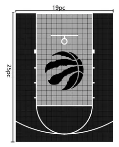 Berbagai jenis permukaan lantai lapangan basket dapat dikutip di Anggaran