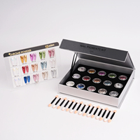 Nouveau design 15 couleurs de poudre chromée pour ongles avec boîte d'emballage
