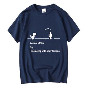 Camiseta de Mujer de Alta Calidad, 100% Algodón, con Estampado Divertido de Dinosaurios, Corte Regular, Cuello Redondo, Manga Corta, Transpirable y Ecológica - Product Image 5