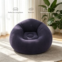 Canapé gonflable individuel, fauteuil paresseux portable, tabouret gonflable, pouf gonflable pour le camping