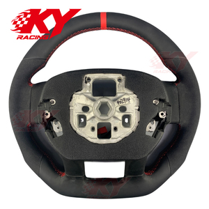 Volant en cuir carbone noir brillant personnalisé pour Ford F150 Raptor Ranger F250 F350 F450 2015-2020 - Product Image 3