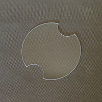 Verre de visée rond en borosilicate trempé transparent de forme spéciale, plaque de verre de visée en quartz