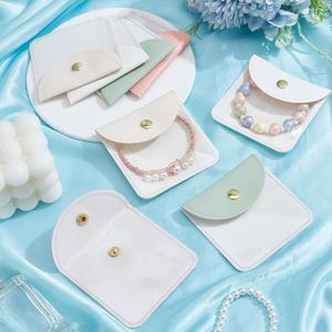 Clear <b>Small</b> Jewelry Pouches Square PU Leather and PVC Gift <b>Bags</b> Travel Jewelry <b>Bags</b> for Ring Bracelet Necklace - Product Image 3