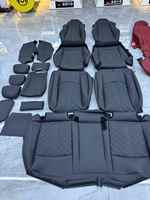 Audi Sline Style Dunkelgraue Gesteppte Carbonfaser PU-Leder Wasserdichte Autositzbezüge Nappa-Leder Auto-Sitz Upgrade-Kit Maßgefertigt