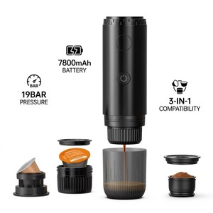 Cafetera Espresso Portátil de 19 Bares con Calentamiento Inalámbrico para Camping y Auto, Compatible con <span class=keywords><strong>Nespresso</strong></span>, 3 en 1 - Product Image 1