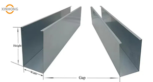 Hiện đại hạt gỗ chống cháy U Dải Trần tuyến tính nhôm vách ngăn hệ thống Trần - Product Image 2