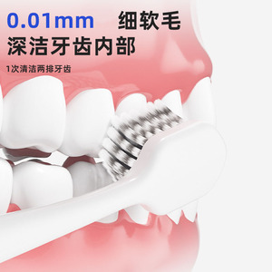Cepillo de Dientes Antibacteriano de Grafeno de Marca Japonesa, Cerdas en Espiral, Cabezal Ancho, Cerdas Suaves, Cepillo de Dientes Manual para Adultos - Product Image 1