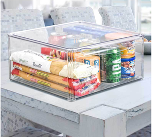 24 Piece Eco-Friendly Airtight Folding Food Fruit Drinks Vegetable Home Kitchen <b>Storage</b> <b>Stackable</b> Refrigerator Bins Plastic - Product Image 2
