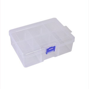 6 Compartment Storage <b>Box</b> Thickened Plastic With Blue Hardware Jewelry Organizer Desktop Organizer 3027 - Product Image 4