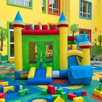 Château gonflable personnalisé populaire NOCO en PVC avec toboggan et trampoline pour usage extérieur