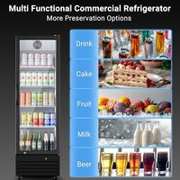 Combo refroidisseur de réfrigérateur professionnel Man Cave-Marchandiseur de porte en verre avec éclairage LED réglable et contrôle de la température