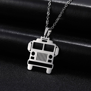 Myshape Bus camion minerario idrante in acciaio inox collana pendente ruolo catena collane donna uomo regalo moda all'ingrosso - Product Image 1