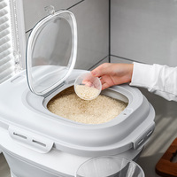 Boîte de conservation alimentaire scellée pour farine et céréales de 25 kg, grande capacité, en plastique pliable, pour aliments pour animaux de compagnie