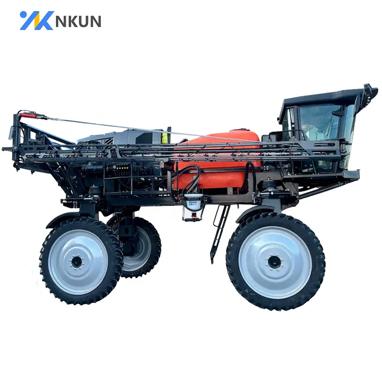 Farm use four-wheel boom sprayer with agriculture machinery for corn and wheat