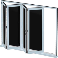 Ventana Plegable Horizontal de Aluminio Beigeman para Balcón con Doble Vidrio Aislante Insonorizado para Cocina y Hotel