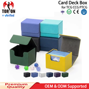 Boîte de rangement portable Torson 140+ étanche en PU pour cartes à collectionner, jeu de cartes <span class=keywords><strong>Magic</strong></span> <span class=keywords><strong>Deck</strong></span> <span class=keywords><strong>Commander</strong></span>, écologique, pour jeux de cartes TCG - Product Image 1