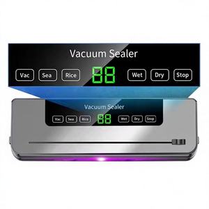 Machine de mise sous vide électrique en acier inoxydable, fonctionnement automatique pour l'emballage des aliments secs/humides, sacs de mise sous vide pour la maison - Product Image 1