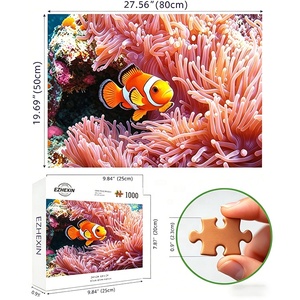 Puzzles de poissons coralliens pour adultes, 1000 pièces, cadeau amusant pour soulager le stress, pour les soirées de jeux en famille, fabricant de puzzles tout-en-un - Product Image 3