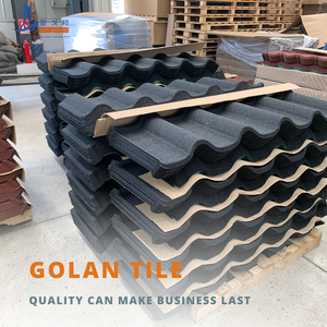 Azulejos de techo de metal recubiertos de piedra del Golán clásico Diseño tradicional Línea de producción de azulejos de techo lisos Techo de África de onda Romana - Product Image 5