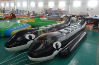 Bâche en PVC de 0,9 mm, bateau banane gonflable pour 12 personnes, tractable par jet ski, certifié CE, couleur personnalisée