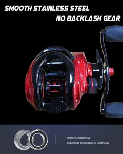 Mulinello da pesca OEM/ODM Baitcasting 9 + 1BB 6.2:1 rapporto di cambio Super liscio Baitcaster mulinelli