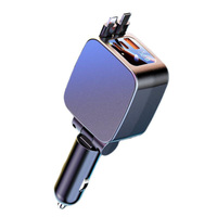 Approvisionnement direct d'usine, chargeur de voiture multifonctionnel de type C pour toit, charge rapide 120W, compatible avec les téléphones IOS et Android.