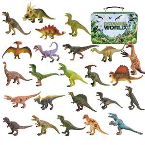 juguetes al por市长散装高模拟4英寸PVC固体恐龙模型塑料儿童玩具