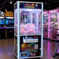 Máquina de grúa recreativa profesional personalizada con monedero y aceptador de billetes, versión en inglés, resistente a la intemperie