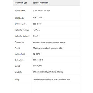 食品级 CAS 42822-86-6 98% 含量 P-香茅醇-3,8-二醇 - Product Image 3