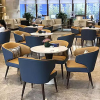 Fabrikpreis Maßanfertigung Luxus-Restaurant-Buffet Marmor-Tischplatte Café Hotel Restaurant Tisch und Stühle