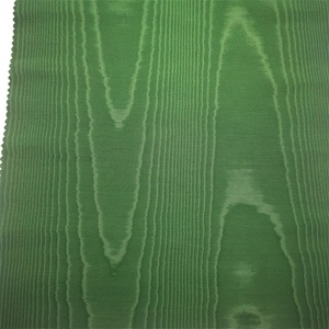 Bengaline Fabric 100% Nylon Silk Green Moire Embossed Breathable Woven Technique <strong>for</strong> Girls Academic Gown and Suit Coat - Product Image 1