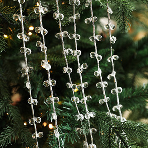 Acrylic Crystal Flower Branches Artifical Bead Drop Christmas Picks for Xmas Tree Fireplace <strong>Decor</strong> <strong>Winter</strong> <strong>Wonderland</strong> Home <strong>Decor</strong> - Product Image 2
