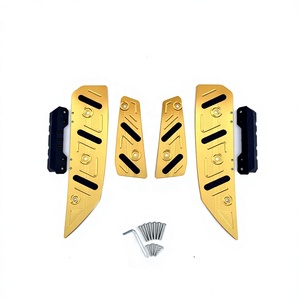 Reposapiés de aluminio CNC modificados para Haojue UFR150, pedales UFR con protección de goma anticaída trasera - Product Image 4
